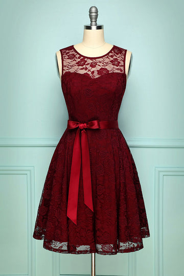 Burgundy Lace Dress